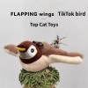 Innovative USB Rechargeable Cat Toy with Fluttering Wings and Automatic Motion Sensor for Stimulating Feline Natural Hunting