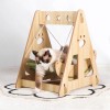 Pet Hammock Wood Cat Swing Hammock Bed Shaker Hanging Cat Swing Bed for Cat