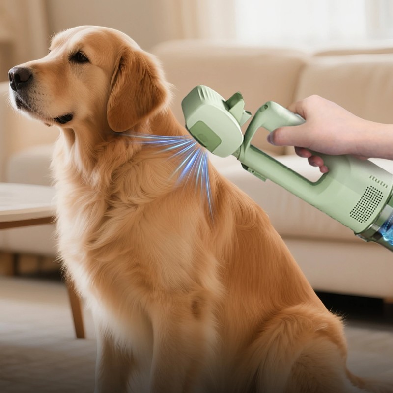 Wireless Portable Electric Dog Pet Brushes Comb Grooming Hair Removal Vacuum Cleaner Dog Vacuum Grooming Dog Grooming Vacuum Kit