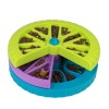 Three-layer Durable Plastic Rotating Dog & Cat Puzzle Slow Feeder Food Bowl Toy with Automatic Lick Plate for Pet Slow Eating