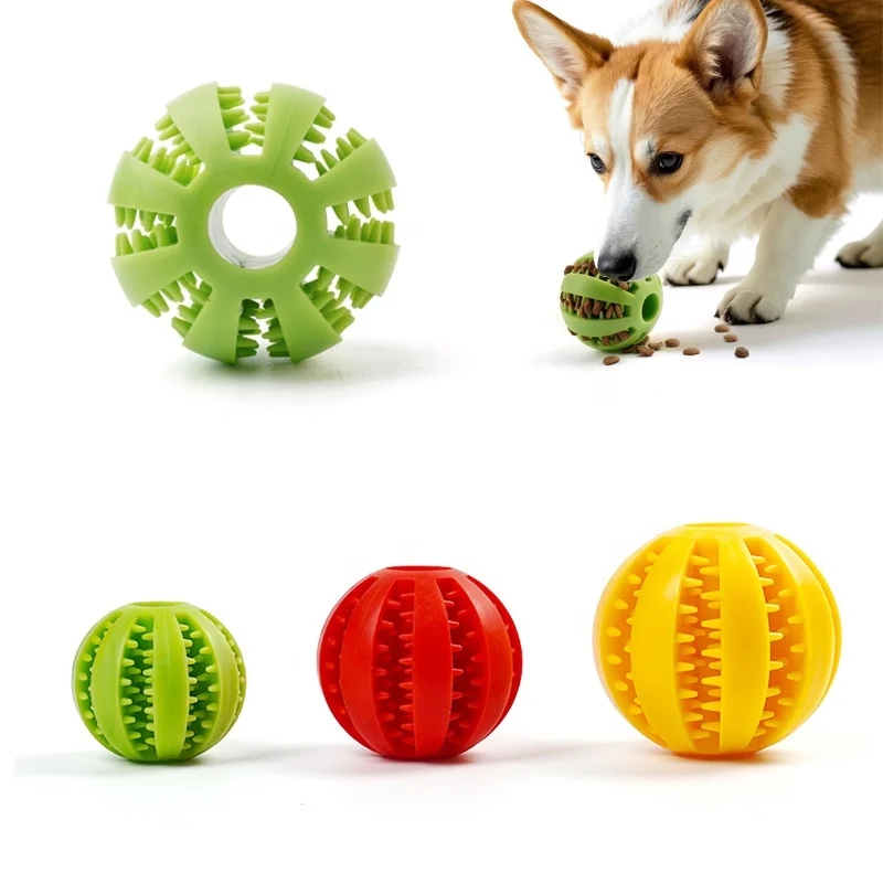 Pet Manufacturer Rolling Dog Ball Interactive Dog Toy Slow Feeder Chew Pet Dog Toys Treat Dispenser Toy