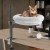 360° Rotatable Adjustable Height Cat Hammock Bed with Soft Cushion & Metal Frame Circular Pet Furniture for Desk