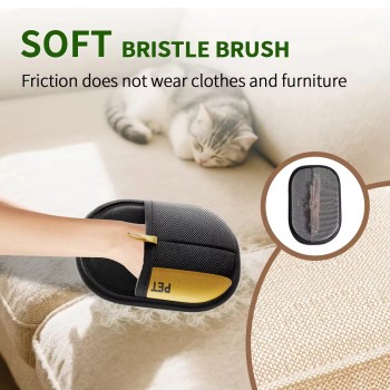 Custom Super Thick Pet Dog Hair Remover Foam Electrostatic Glove Brush Easy Cleaning Portable Long Plush Animal Cat Hair Brush