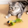 Fashion Bird Interactive Cat Toy Set Chirping Motion-Activated Flappy Bird with Catnip Soft Plush Feather Made of Durable Nylon