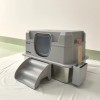 Heavy-Duty Stainless Steel Cat Litter House   Fully Enclosed  Easy Clean  Ultra Private