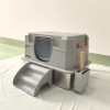 Heavy-Duty Stainless Steel Cat Litter House   Fully Enclosed  Easy Clean  Ultra Private
