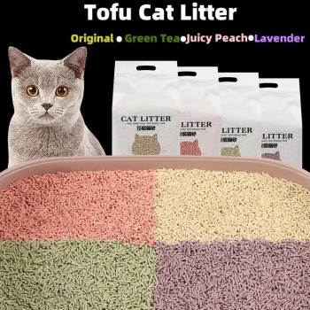 Juicepet 6L Stock Cat Litter Easy Clean 5 Flavors Dust-Free Scented Flushable Clumping Broken Biodegradable Tofu Cat Litter