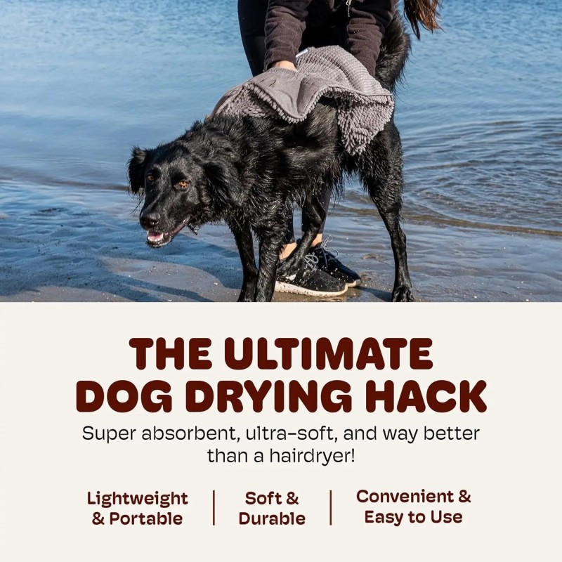 OEM ODM Custom Luxury Pet Bath Towel Cleaning Quick-Drying Towel for Bathing Swimming Pet Dog cat Portable